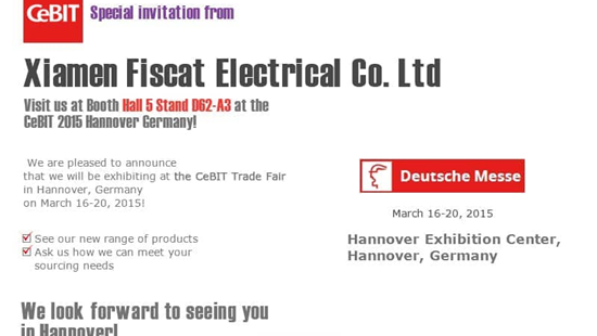 Fiscat će izložiti na trgovinskom sajmu CeBIT u Hannoveru, Njemačkoj 16.-20. martu 2015.